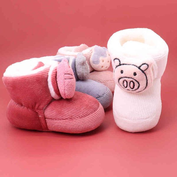 

walker toddler shoes baby walking soft soled autumn and winter plush warm lovely christmas cartoon boys girls' children's