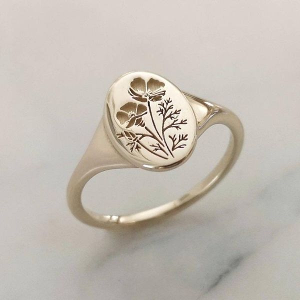 

ring plated beset selling sanjie creative flower fashion carved alloy, Silver