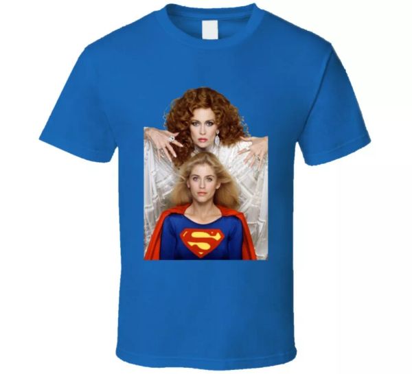 

supergirl movie 80s faye dunaway fan t shirt, White;black