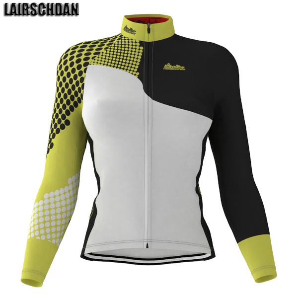 

racing jackets lairschdan team cycling jersey women 2021 spring bicycle shirt quick dry long sleeve sport mtb bike female riding clothes, Black;red