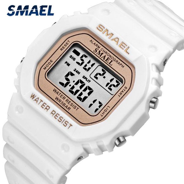

wristwatches smael fashion sport watch women led digital wristwatch casual waterproof ladies watches outdoor relogio feminino, Slivery;brown