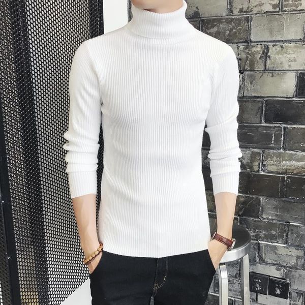 

men's sweaters 2021 color turtleneck sweater fall winter two lapel shirt corset, White;black