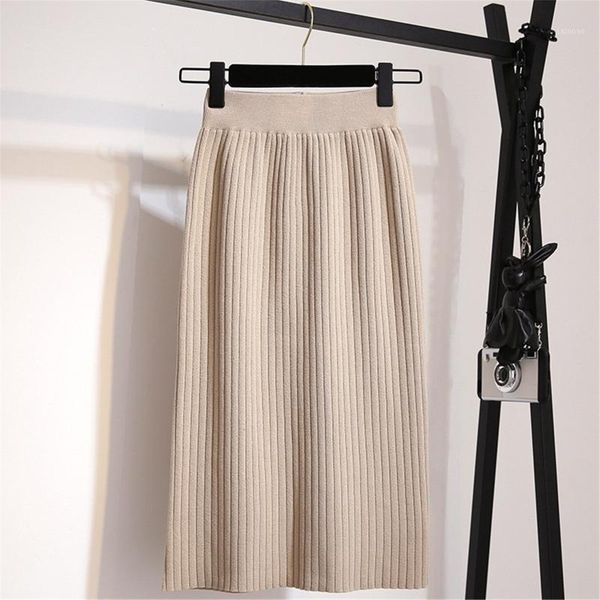 

high waist skirt for women mid length hip women's korean solid split one step dress autumn 2021 fashion size skirts, Black