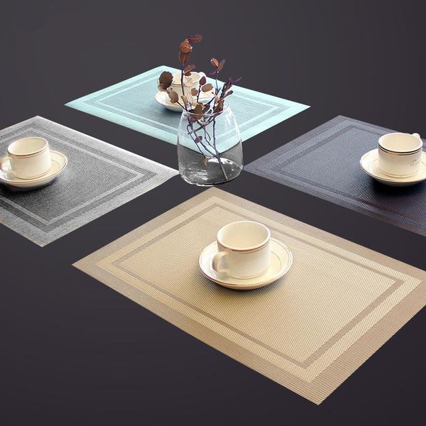 

mats & pads european-style placemat pvc western-style anti-scalding square thick japanese-style bowl cushion plate mat