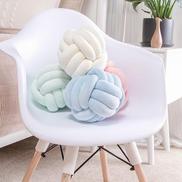 

cushion/decorative pillow nordic ins handmade knotted ball creative sofa cushion rope woven decorative pillows for elegant