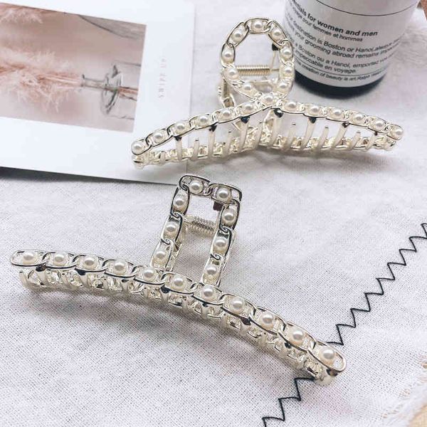 Haarschmuck Schmuck Korea Dongdamen Pin Banana-Clip Rückseite des Kopfes Horizontal Greifstift Vertikal Pin Weibliche Perle Spule Ornament