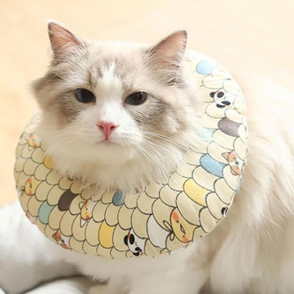 

dog collars & leashes style circle cat anti-bite collar anti-scratch soft headgear pet sterilization shame cotton ring cover