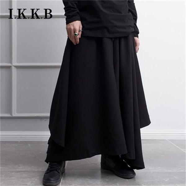 

men's pants culottes man summer hip-hop japan fashion personality stage performance night club jiufenku loose leg droop feeling, Black