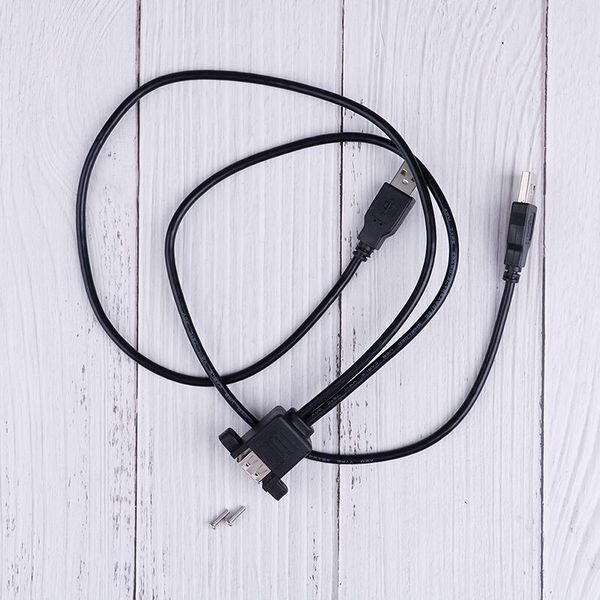 

video cables & connectors 1pc dual usb 2.0 extension cable professional 1 female socket panel mount to 2 a male 50cm