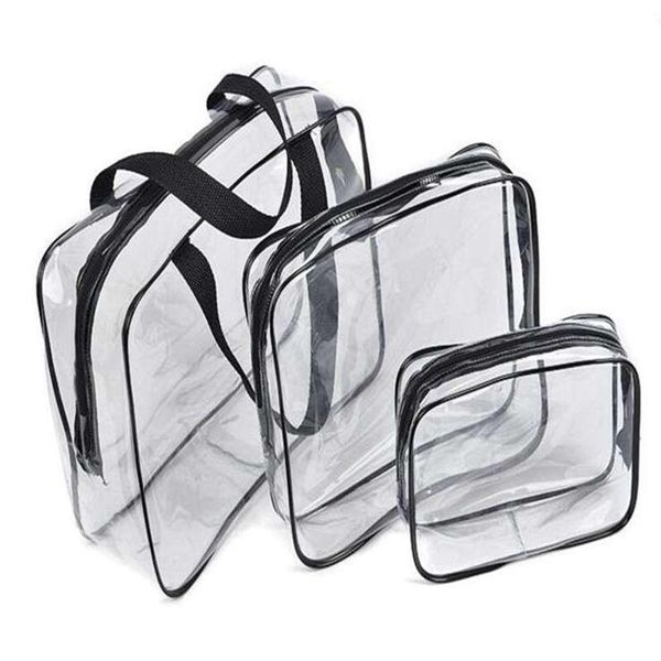 

storage bags portable clear travel cosmetic makeup organizer bag transparent