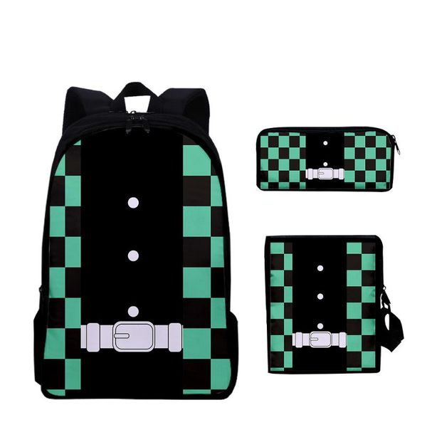 

backpack demon slayer cosplay backpacks men women teenage school bags kimetsu no yaiba tomioka giyuu boys girls costume travel pack