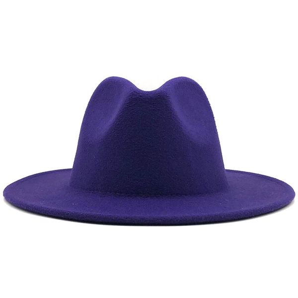 Unisex Düz Ağız Yün Keçe Fedora Şapkalar Kemer Ile Kırmızı Siyah Patchwork Caz Örgün Şapka Panama Cap Trilby Chapeau Erkekler Kadınlar Için Yüksek Kalite A4