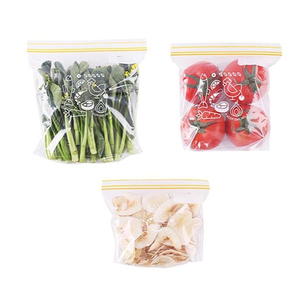 

storage bags double-seal transparent food preservation bag refrigerator thickened and sealed