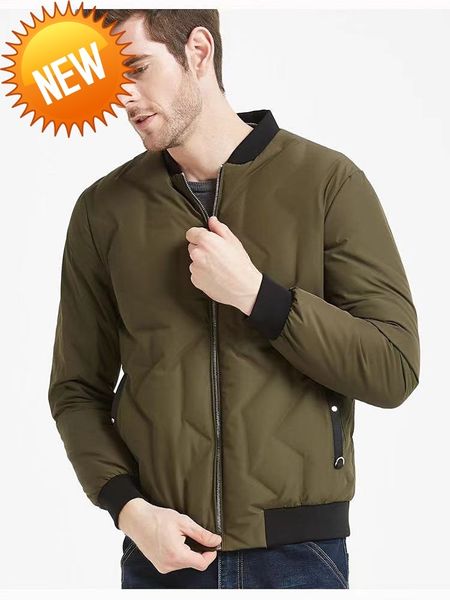 

men's winter warm down jacket trench coat autumn water and wind-resistant windbreaker jackets overcoat parka men, Black