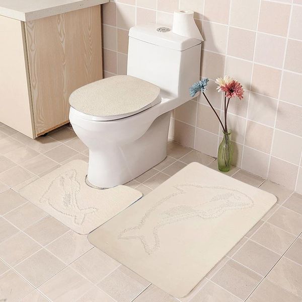 

bath mats bathroom set 3 piece 55 x 85 cm monochromatic toilet mat with a cut-out for standing tools