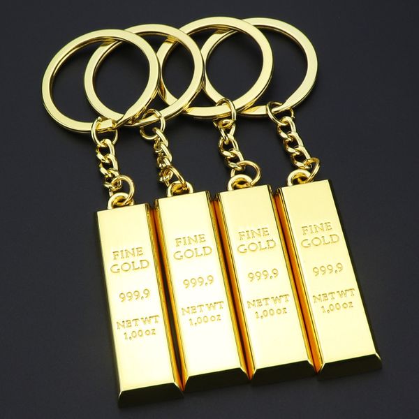 

keychains brics keyring, qianzujin gold bar creative gift, printable simulation keychain, Silver