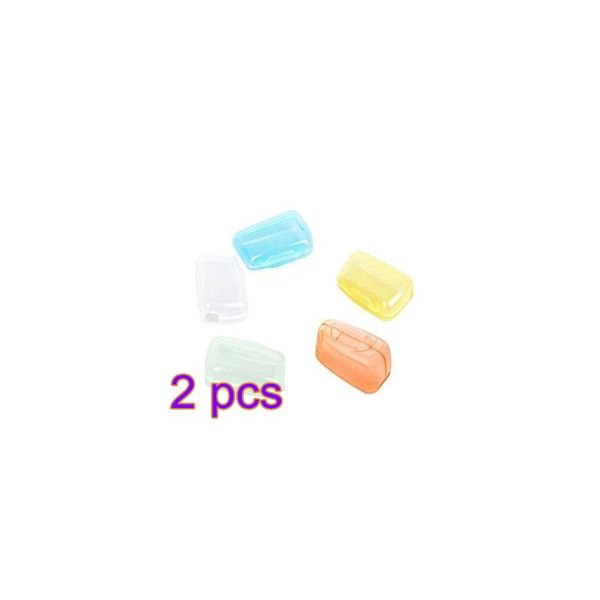 

toothbrush (tm) 5 pcs travel head cover case cap camping brush cleaner protect