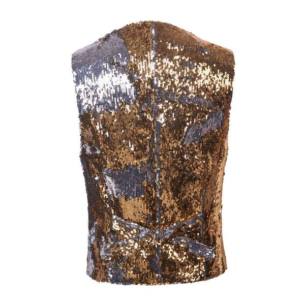 

men's vests pyjtrl male sequin vest doubles, styled gold red purple pink sequins fantasy dj singers fehf, Black;white