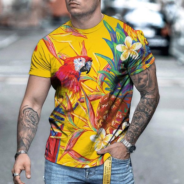 

men's t-shirts 3d printing t-shirt 2021 funny graffiti fashion streetwear harajuku for man flamingo pattern, White;black