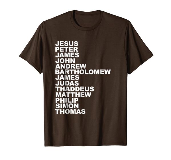

jesus apostles t-shirt jesus and the twelve disciples shirt, White;black