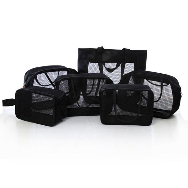 

mesh cosmetic bag portable storage for toiletry bathing products bathroom hanging organizer travel bags