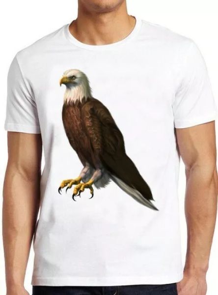 

bald eagle bird wild life cool gift tee t shirt 4348, White;black
