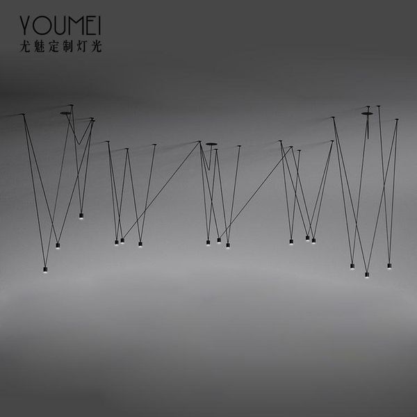 

vivia match nordic simple line chandelier creative bar bedroom living room exhibition hall lamp pendant lamps