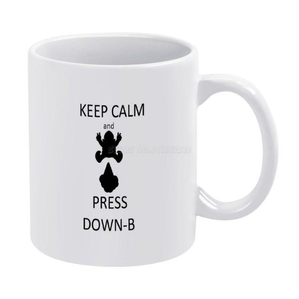 

mugs wario down-b white mug ceramic tea cup birthday gift milk cups and keep calm smash bros fart video games