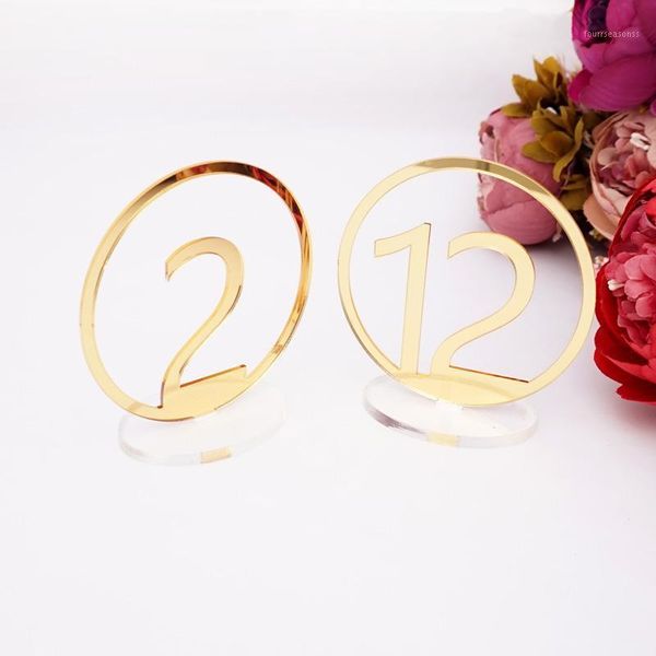 

party decoration table numbers set acrylic mirror/wooden wedding birthday card baby shower number holder1