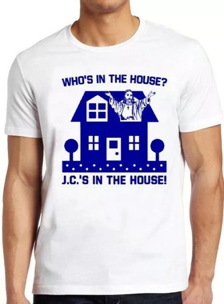 

christian vintage church jesus in the house funny rock cool gift t shirt 4110, White;black