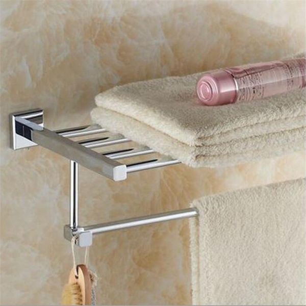 

towel racks bathroom shelves 2 tier solid brass chrome bath shelf holder hanger wall mounted luxury home deco bar