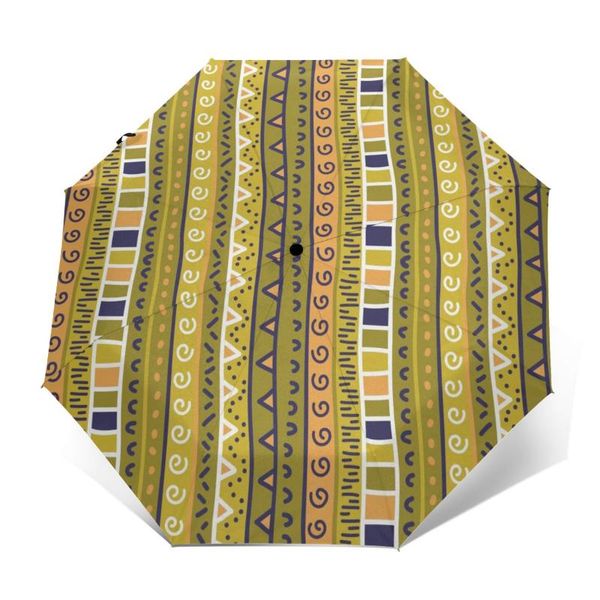 

umbrellas automatic umbrella ancient tribal ethnic three-fold women men rain