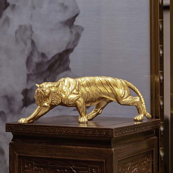 

decorative objects & figurines 40cm large home store company shop talisman bring wealth money good luck gold success tiger business decor ar