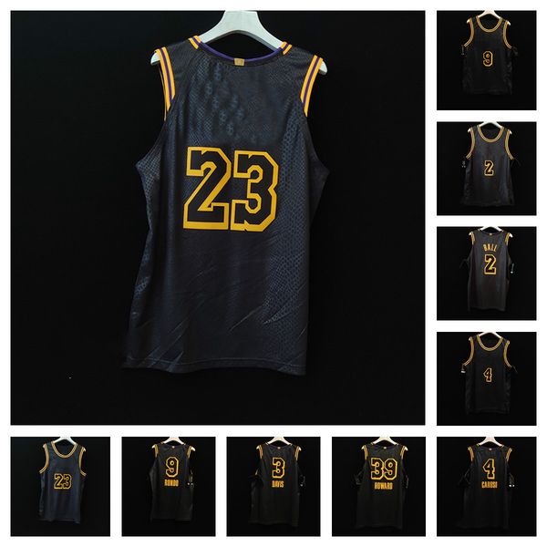 

men team basketball jerseys 3 davis 39 howard good quality size s-xxl black, Black;red