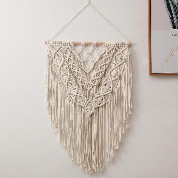 

tapestries hand-woven pendant macrame wall hanging boho woven tapestry bohemian crafts room decoration gorgeous with tassels