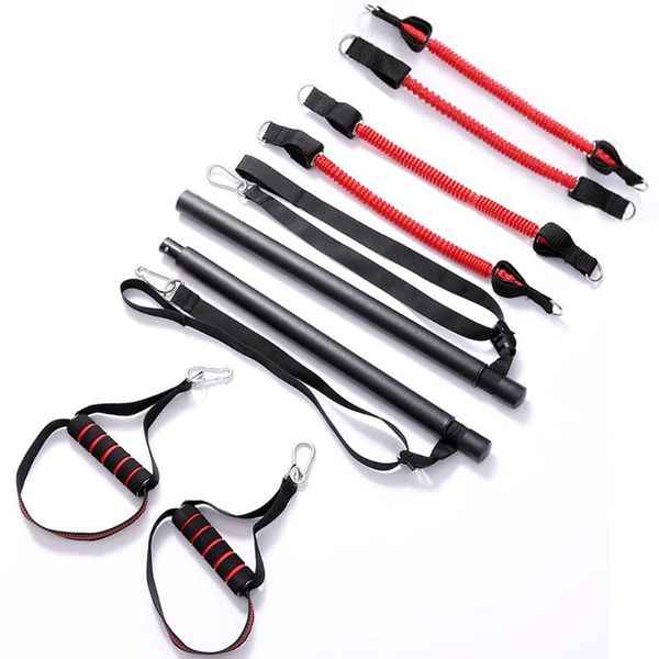 

elastic belt bodybuilding latex workout expander pilates stick multipurpose fitness equipment sport yoga resistance band set bands