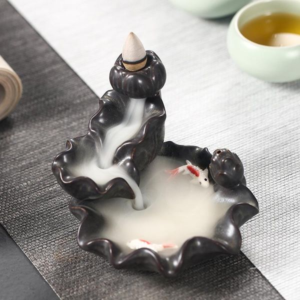 

backflow incense burner buddhist supplies lotus stick fragrance lamps