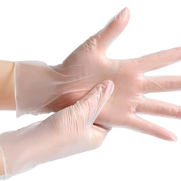 

100pcs/box disposable examination vinyl powder pvc gloves transparent