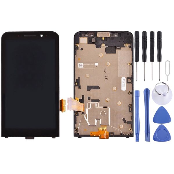 

lcd screen and digitizer full assembly with frame for blackberry z30