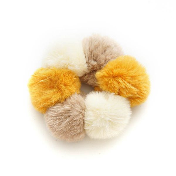 

girls hair accessories tie hairbands bands headbands for childrens fluffy ring rope headdress b9347, Slivery;white