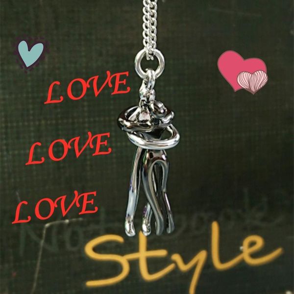 

pendant necklaces fashion trendy jewelry vintage necklace women copper heart chain link for girl, Silver