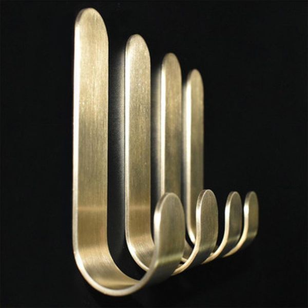 

hangers & racks 2pcs/lot brass hook for bedroom wall towel hanger robe cloth hooks metal clip space saving organizer