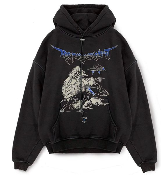 

men's hoodies & sweatshirts hellhound men's hoodie, cotton and veet, thick, polar, novel, 2021, # a124, Black
