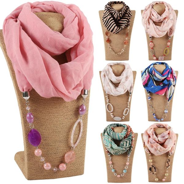 

scarves brand necklace acrylic jewelry pendant women statement chiffon scarf bohemia styel foulard accessories stores, Blue;gray