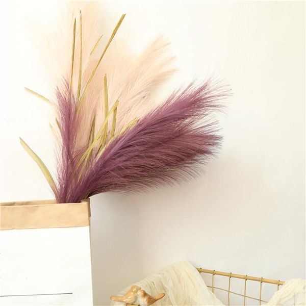

artificial reed flower silk pampas grass green plants accessories for home decoration living room design gift decorative flowers & wreaths
