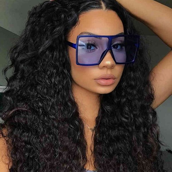 

vintage big square sunglasses women goggles 2021 brand fashion women's oversize sun glasses femal eyewear uv400, White;black