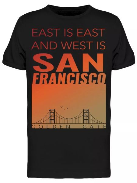 

west is san franciso tee men's -image by shutterstock, White;black