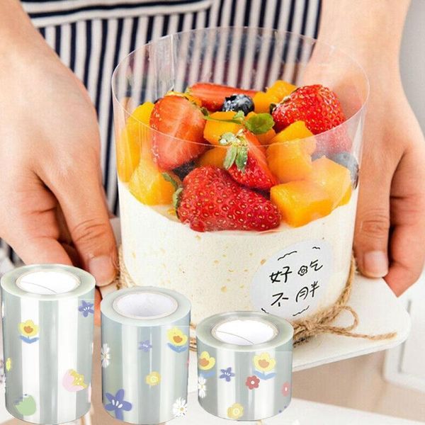 

baking & pastry tools transparent flower cake surround film dessert mousse collar diy decorating kitchen chocolate edg u4h2