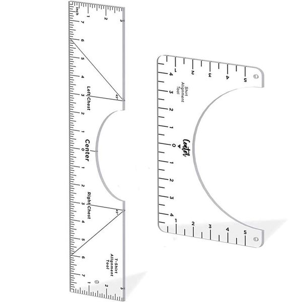 

pack t shirt ruler guide alignment tool t-shirt vinyl for diy centering sewing notions & tools, Black
