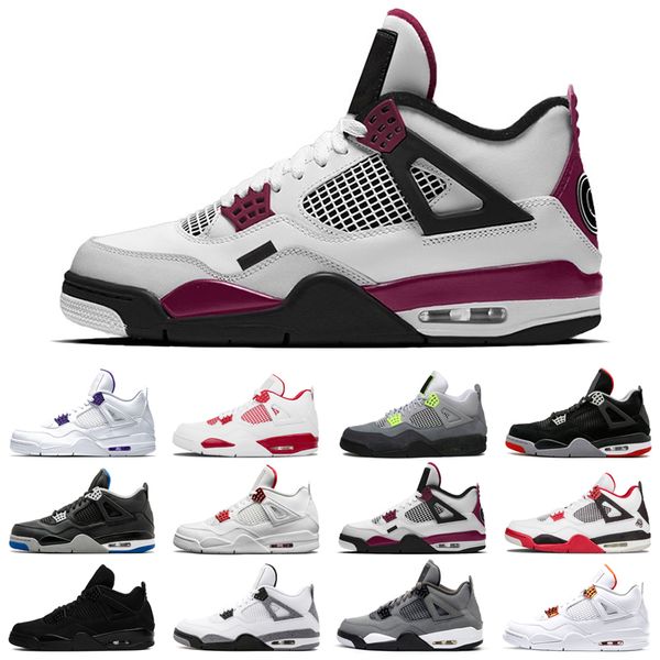 

2021 sports basketball shoes men 4s 4 original oreo pure money comfortable grey royalty university red guava lemon thunder mens running